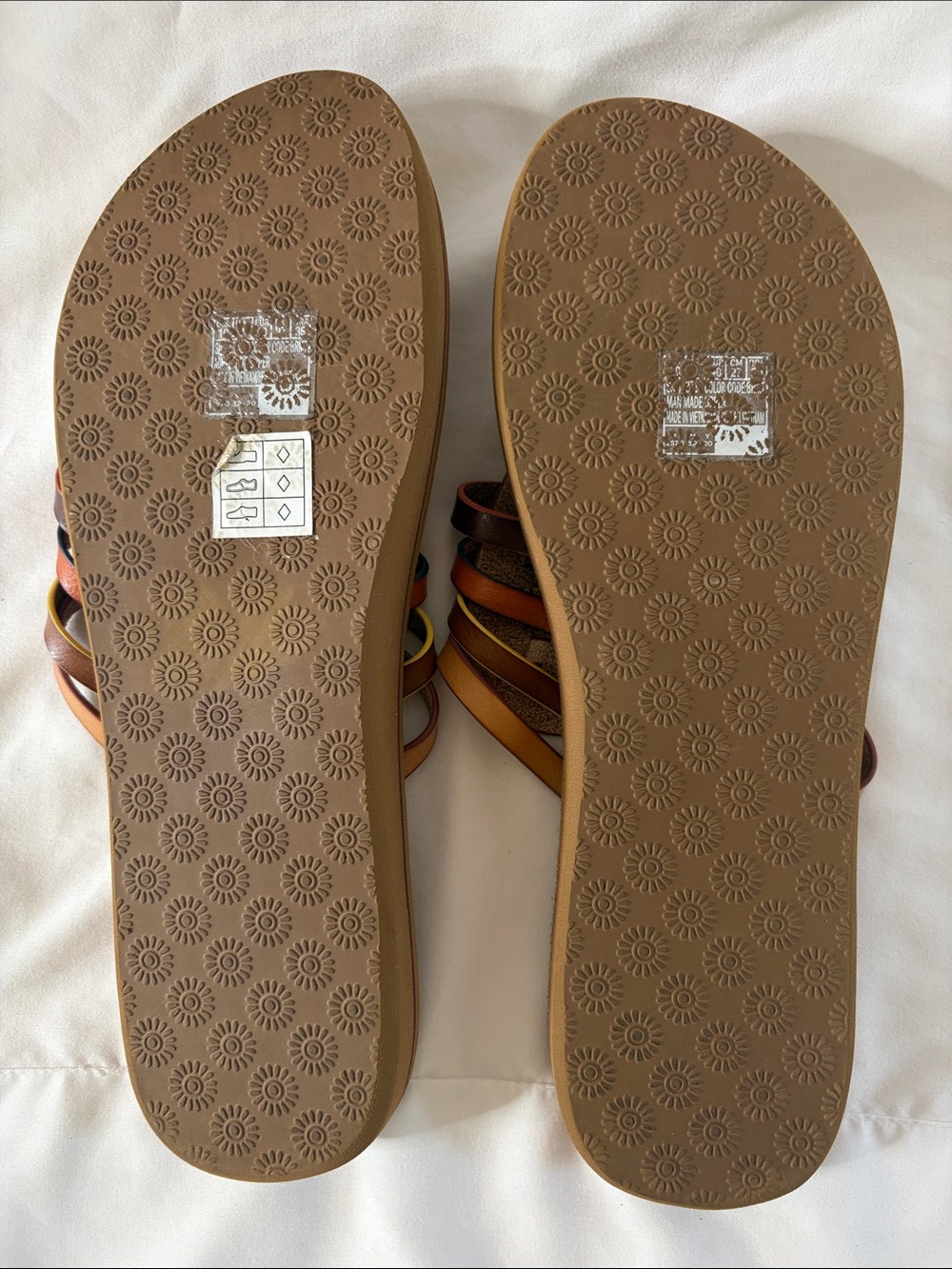Woman's BOBS SKECHERS Slip On Thong Sandals Tropic Romance - Size 10 Worn 1-2X! - Picture 6 of 6